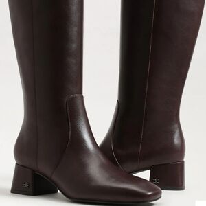 Sam Edelman Porter Wide Calf Knee High Boot Pecan leather